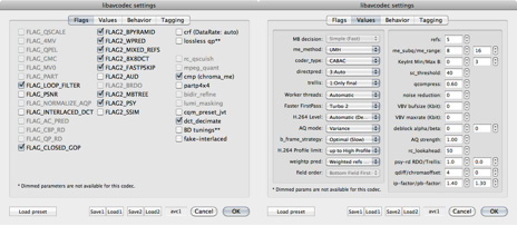 x264Encoder H.264 Settings