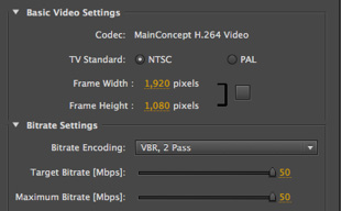 Creating a mezzanine file in Adobe Media Encoder