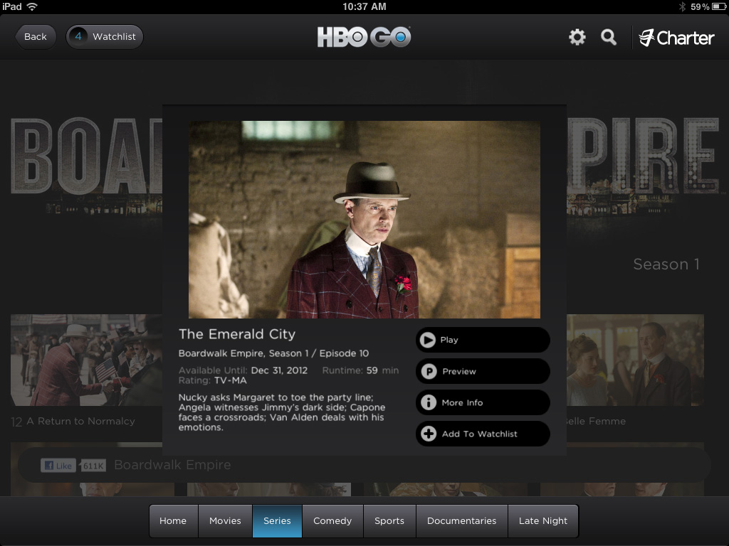 HBO Go Episode Info