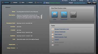 Figure 4. The control center for the WebCaster system