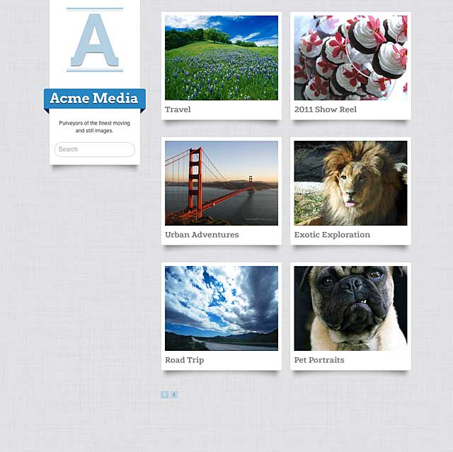 Vimeo Pro portfolio page