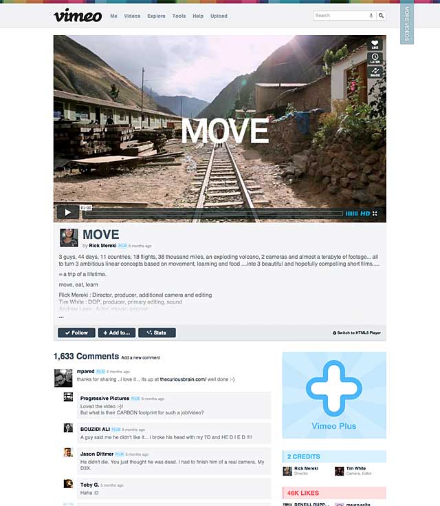 Vimeo Redesign