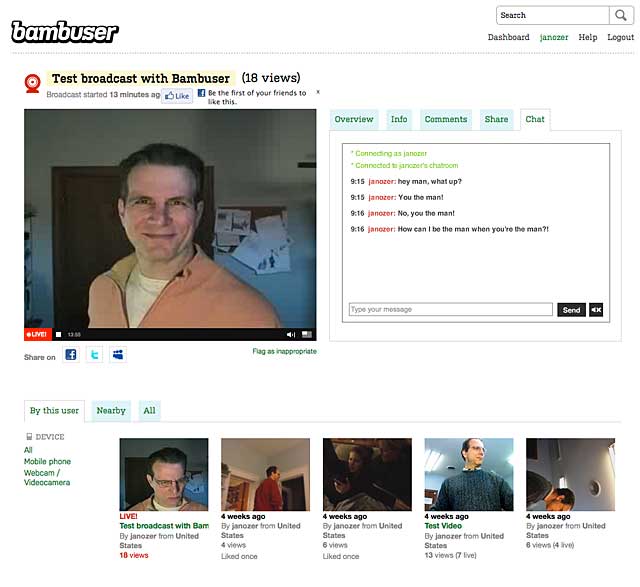 Bambuser Review: A Simple Live Streaming Interface, but No Frills