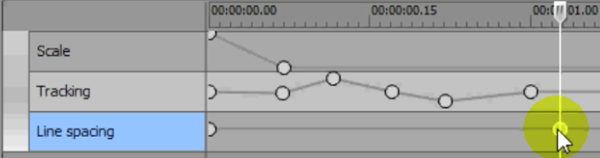 Line spacing in the Sony Titles & Text timeline
