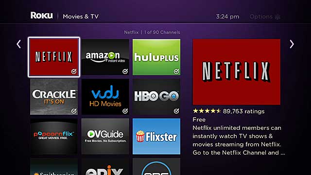 Roku 3 Screen