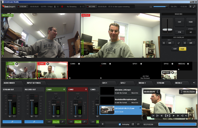 Ozer NewTek vs. Livestream Fig 1