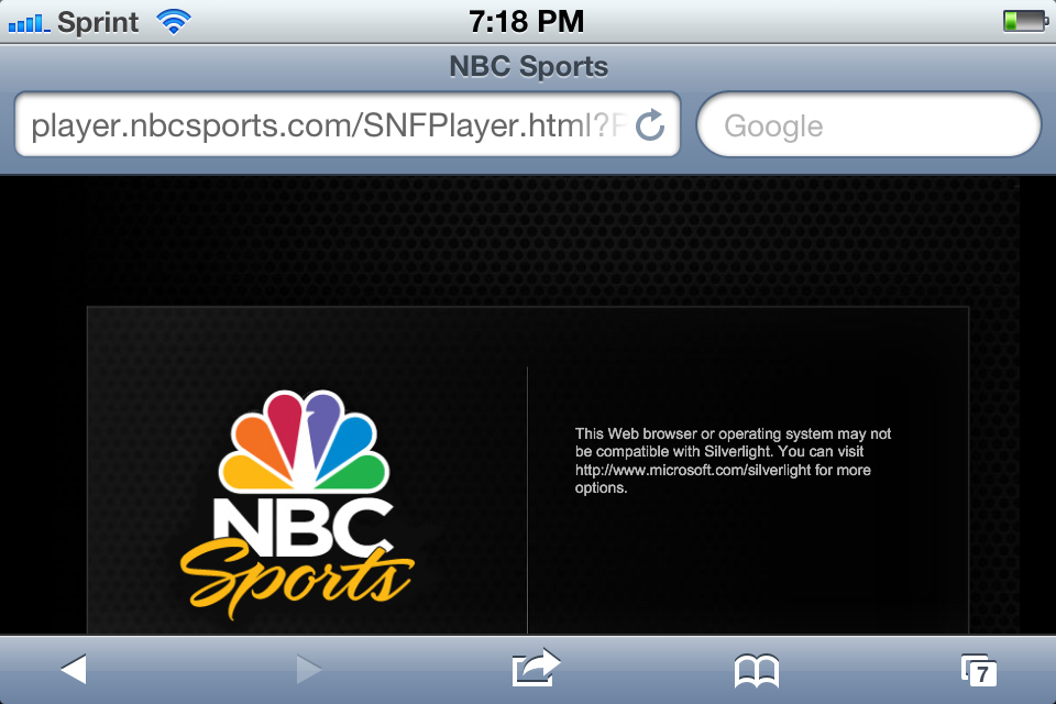 NBC Super Bowl Streaming Error